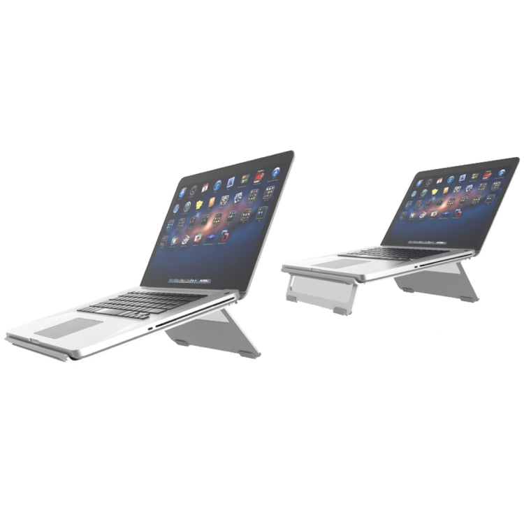 IPS-Z15C Aluminum + Silicone Foldable Stand For Laptop,Suitable for 10-14 Inch Tablet: Galaxy 500R4K-X07 / Lenovo/Lenovo Yoga710 / Lenovo IdeaPad 100S(Silver)