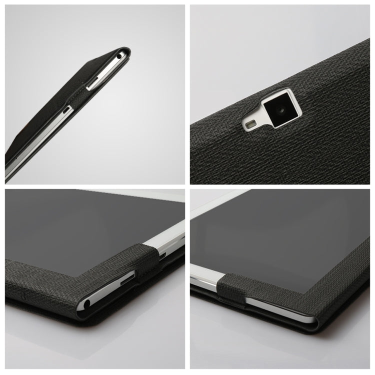 OCUBE for Cube T12 & T10 (WMC1248) Ultrathin Herringbone Texture Horizontal Flip Leather Case with Holder(Black)