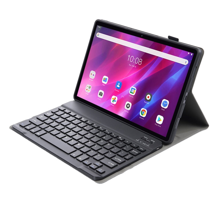 AK10 2 in 1 Detachable Bluetooth Keyboard + Lambskin Texture TPU Protective Leather Tablet Case with Holder for Lenovo Qitian K10 TB-X6C6X