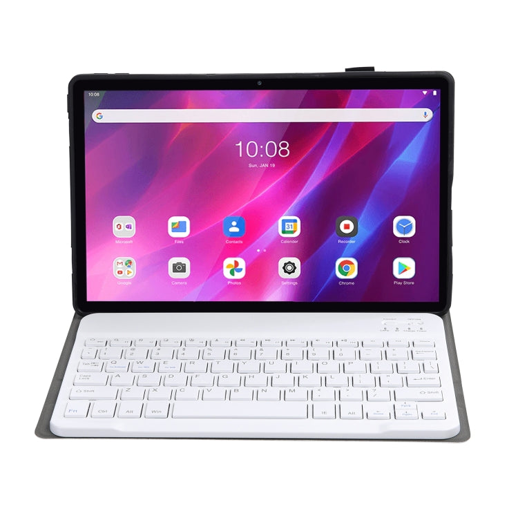 AK10 2 in 1 Detachable Bluetooth Keyboard + Lambskin Texture TPU Protective Leather Tablet Case with Holder for Lenovo Qitian K10 TB-X6C6X