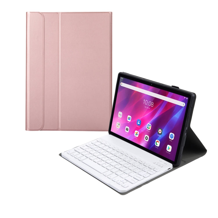 AK10 2 in 1 Detachable Bluetooth Keyboard + Lambskin Texture TPU Protective Leather Tablet Case with Holder for Lenovo Qitian K10 TB-X6C6X