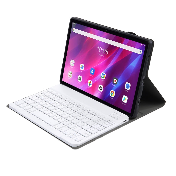 AK10 2 in 1 Detachable Bluetooth Keyboard + Lambskin Texture TPU Protective Leather Tablet Case with Holder for Lenovo Qitian K10 TB-X6C6X