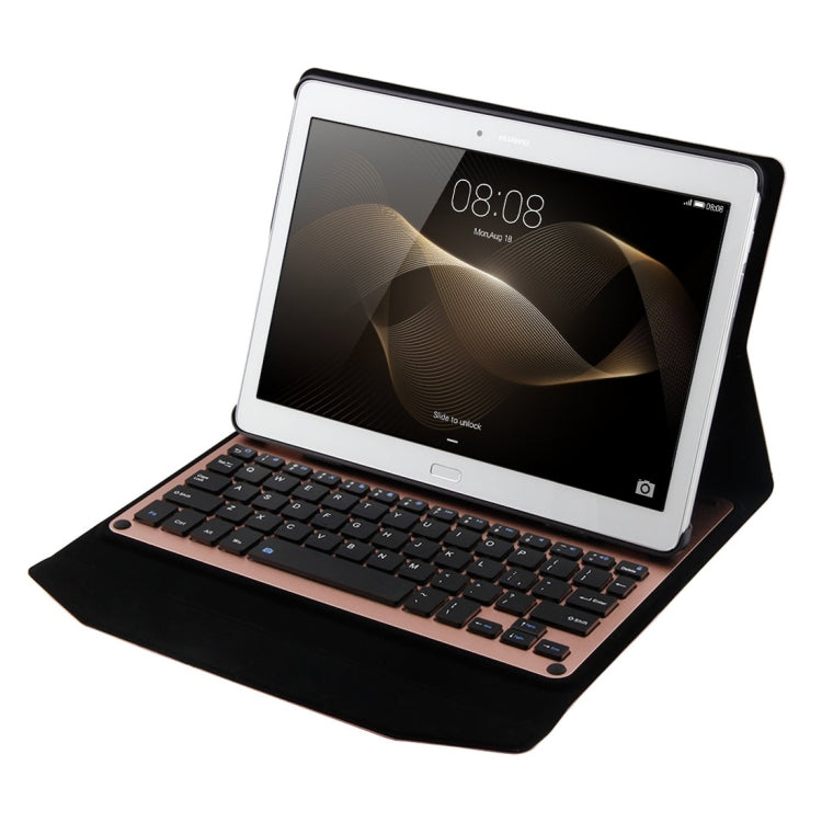 2 in 1 for Huawei MediaPad M2 10.0 inch Detachable Ultrathin Aluminum Alloy Bluetooth Keyboard + Horizontal Flip Leather Tablet Case with Holder(Pink)