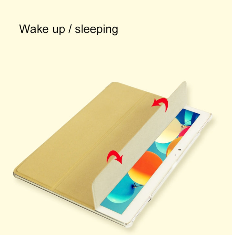 Frosted Texture Horizontal Flip PU Leather Protective Case for Teclast T10, with Three-folding Holder