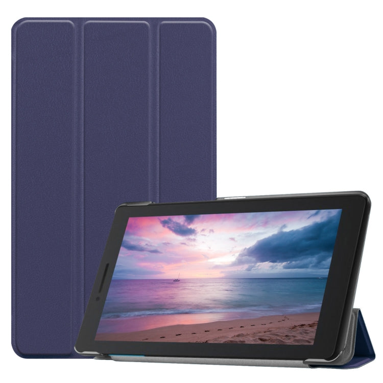 Custer Texture Horizontal Deformation Flip Leather Case for Lenovo Tab E8 TB-8304F, with Three-folding Holder