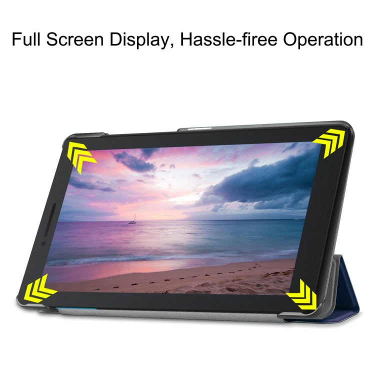 Custer Texture Horizontal Deformation Flip Leather Case for Lenovo Tab E8 TB-8304F, with Three-folding Holder