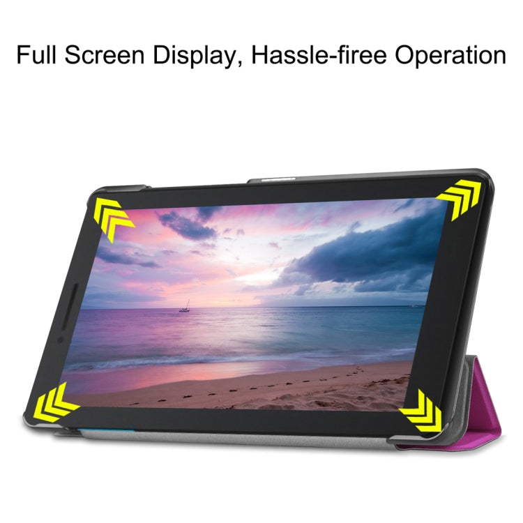 Custer Texture Horizontal Deformation Flip Leather Case for Lenovo Tab E8 TB-8304F, with Three-folding Holder