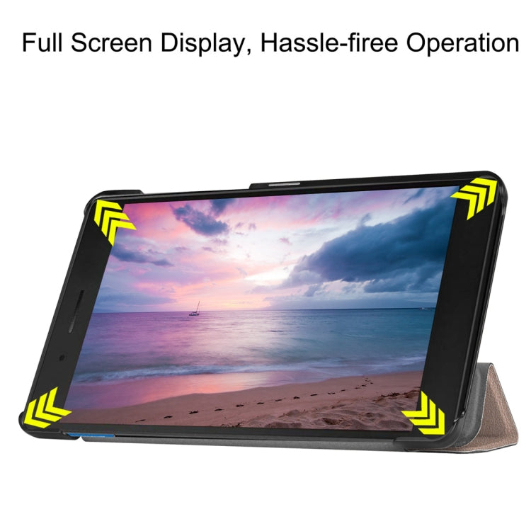 Custer Texture Horizontal Deformation Flip Leather Case for Lenovo Tab E8 TB-8304F, with Three-folding Holder