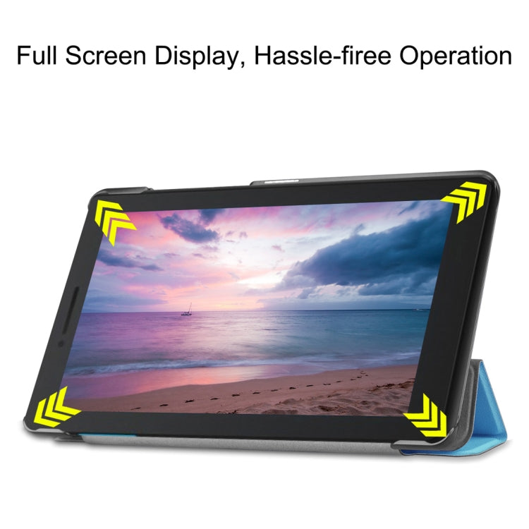 Custer Texture Horizontal Deformation Flip Leather Case for Lenovo Tab E8 TB-8304F, with Three-folding Holder