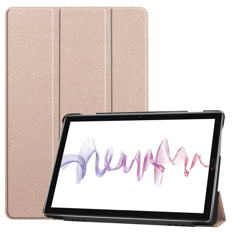 Custer Texture Horizontal Deformation Flip Leather Case for Huawei MediaPad M6 10.8 / Matepad 10.8 (2020), with Three-folding Holder & Sleep / Wake-up Function
