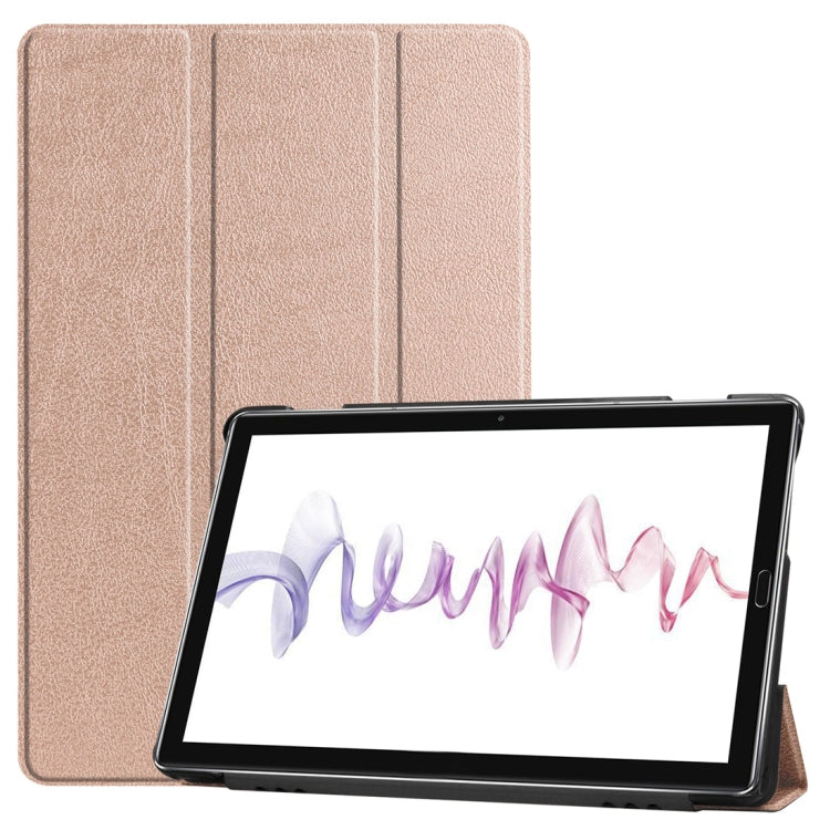 Custer Texture Horizontal Deformation Flip Leather Case for Huawei MediaPad M6 10.8 / Matepad 10.8 (2020), with Three-folding Holder & Sleep / Wake-up Function