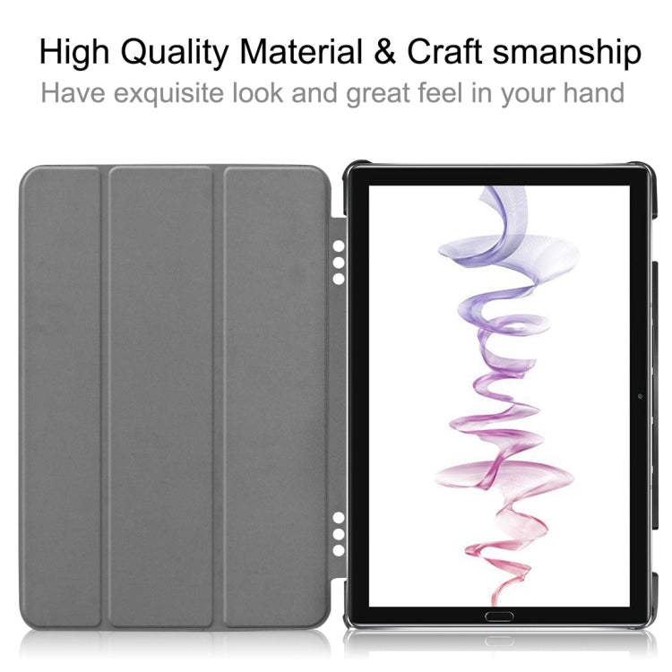 Custer Texture Horizontal Deformation Flip Leather Case for Huawei MediaPad M6 10.8 / Matepad 10.8 (2020), with Three-folding Holder & Sleep / Wake-up Function