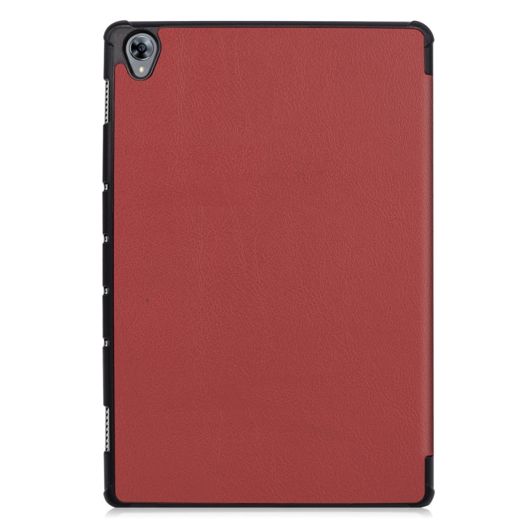 Custer Texture Horizontal Deformation Flip Leather Case for Huawei MediaPad M6 10.8 / Matepad 10.8 (2020), with Three-folding Holder & Sleep / Wake-up Function