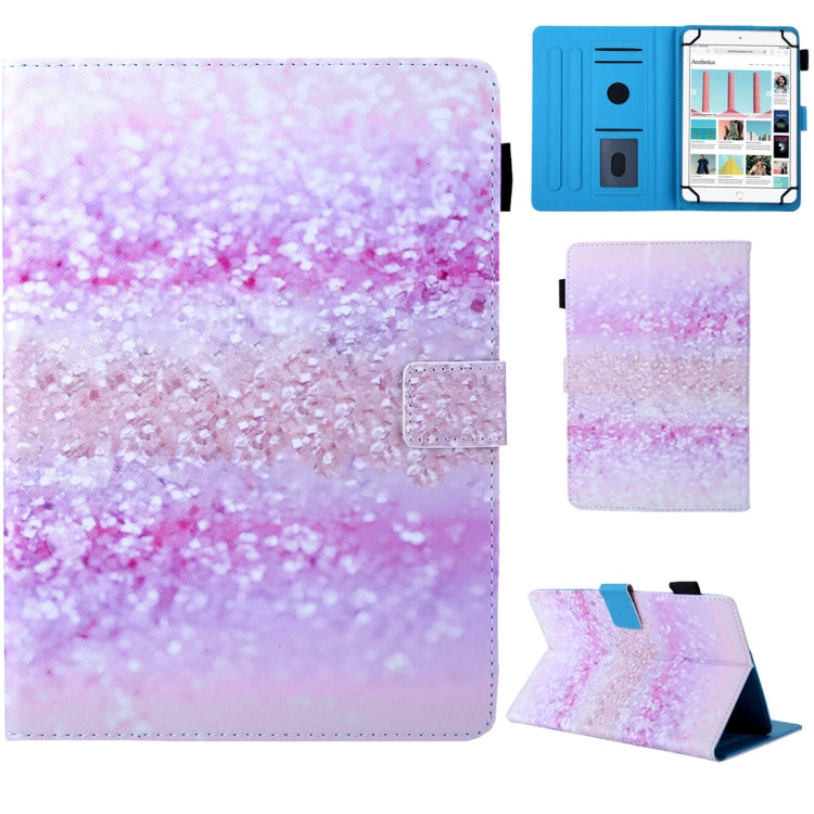 Universal Sand Pattern Horizontal Flip Leather Case for 10 inch Tablet PC, with Holder & Card Slot & Wallet