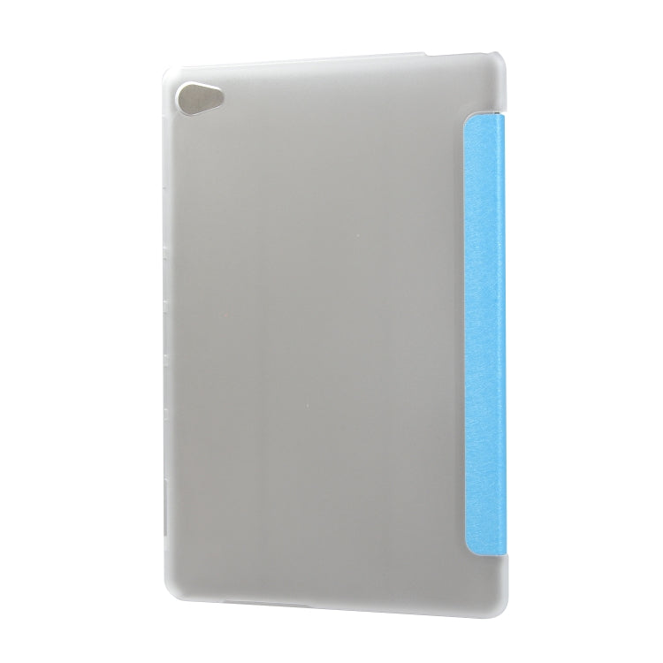 Silk Texture Horizontal Flip Leather Case with Three-Folding Holder for Huawei M5 Lite 10.1