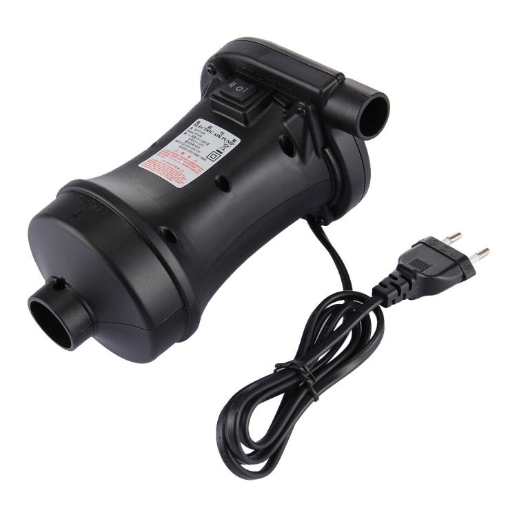 HT-458 220V Two-way Electric Inflation Deflation Air Pump with Car Charger, EU Plug(Black)