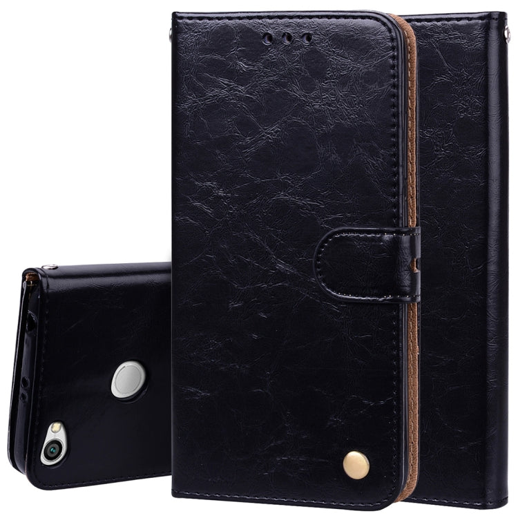 For Xiaomi Redmi Note 5A Pro / Prime Business Style Oil Wax Texture Horizontal Flip Leather Case with Holder & Card Slots & Wallet & Lanyard