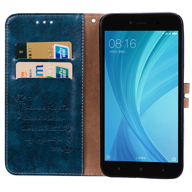 For Xiaomi Redmi Note 5A Pro / Prime Business Style Oil Wax Texture Horizontal Flip Leather Case with Holder & Card Slots & Wallet & Lanyard