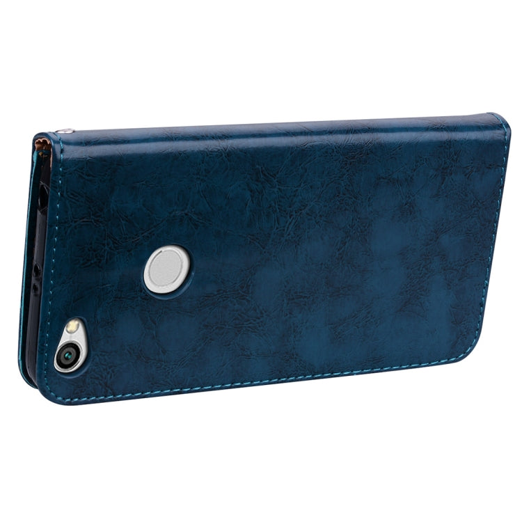 For Xiaomi Redmi Note 5A Pro / Prime Business Style Oil Wax Texture Horizontal Flip Leather Case with Holder & Card Slots & Wallet & Lanyard