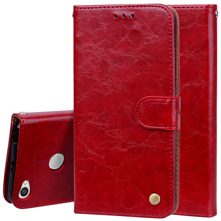 For Xiaomi Redmi Note 5A Pro / Prime Business Style Oil Wax Texture Horizontal Flip Leather Case with Holder & Card Slots & Wallet & Lanyard