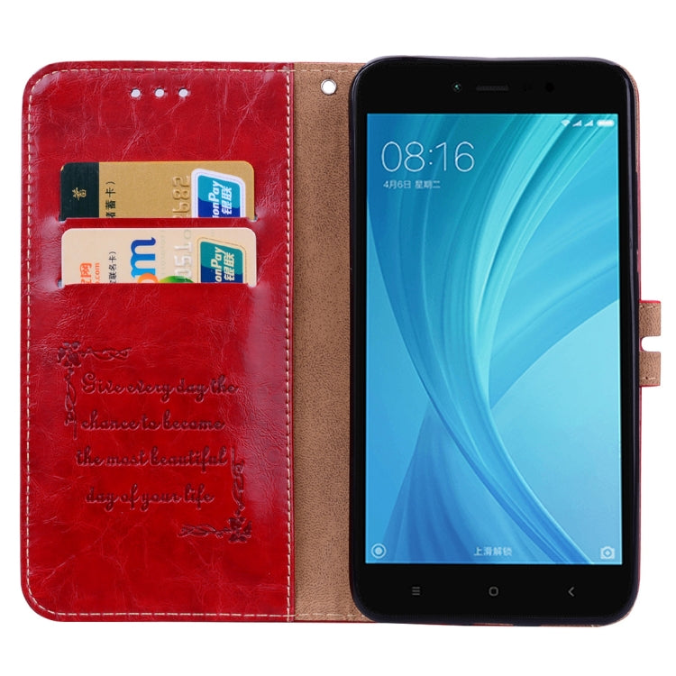 For Xiaomi Redmi Note 5A Pro / Prime Business Style Oil Wax Texture Horizontal Flip Leather Case with Holder & Card Slots & Wallet & Lanyard