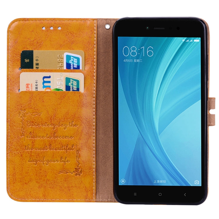 For Xiaomi Redmi Note 5A Pro / Prime Business Style Oil Wax Texture Horizontal Flip Leather Case with Holder & Card Slots & Wallet & Lanyard