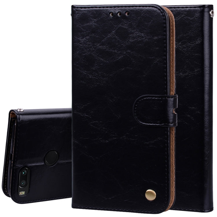 For Xiaomi Mi A1 & 5X Business Style Oil Wax Texture Horizontal Flip Leather Case with Holder & Card Slots & Wallet & Lanyard