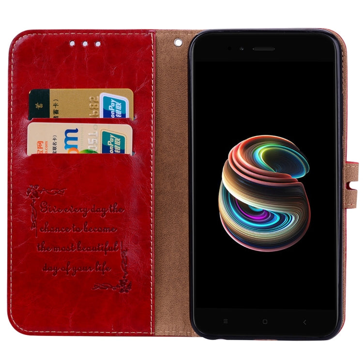 For Xiaomi Mi A1 & 5X Business Style Oil Wax Texture Horizontal Flip Leather Case with Holder & Card Slots & Wallet & Lanyard