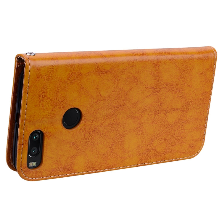 For Xiaomi Mi A1 & 5X Business Style Oil Wax Texture Horizontal Flip Leather Case with Holder & Card Slots & Wallet & Lanyard