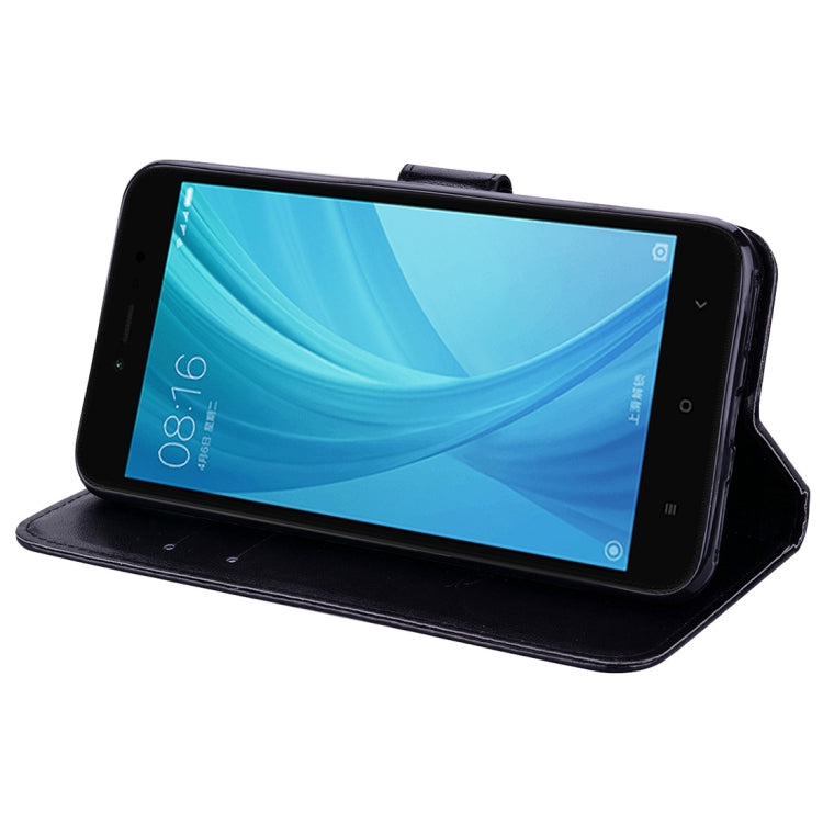 For Xiaomi Redmi Note 5A Pro / Prime Roses Pressed Flowers Pattern Flip Leather Case with Holder & Card Slots & Wallet