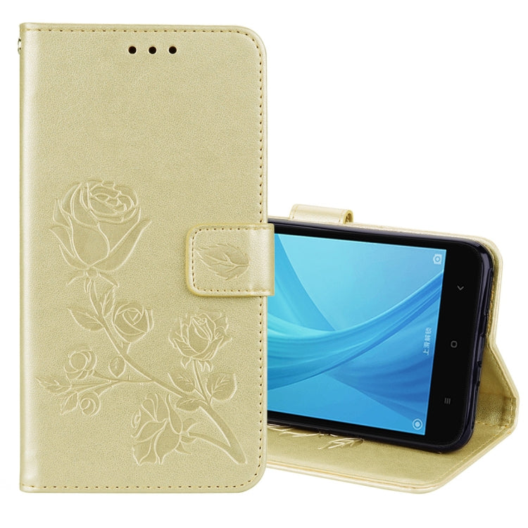 For Xiaomi Redmi Note 5A Pro / Prime Roses Pressed Flowers Pattern Flip Leather Case with Holder & Card Slots & Wallet