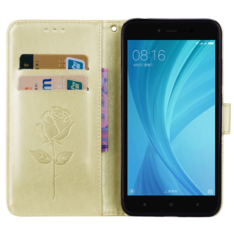 For Xiaomi Redmi Note 5A Pro / Prime Roses Pressed Flowers Pattern Flip Leather Case with Holder & Card Slots & Wallet