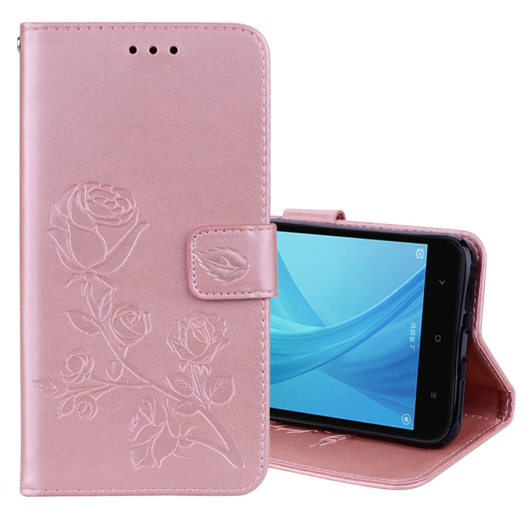 For Xiaomi Redmi Note 5A Pro / Prime Roses Pressed Flowers Pattern Flip Leather Case with Holder & Card Slots & Wallet