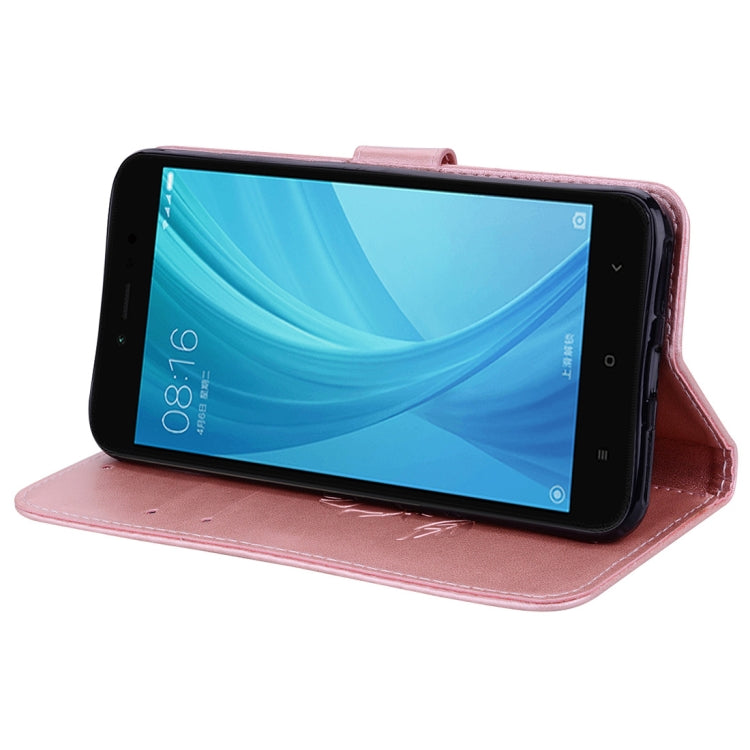 For Xiaomi Redmi Note 5A Pro / Prime Roses Pressed Flowers Pattern Flip Leather Case with Holder & Card Slots & Wallet