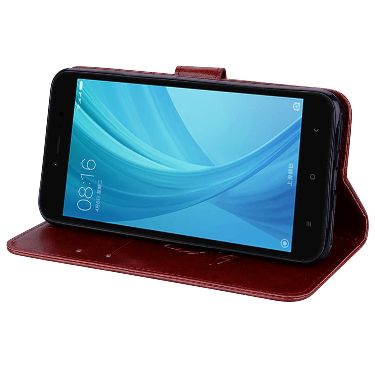 For Xiaomi Redmi Note 5A Pro / Prime Roses Pressed Flowers Pattern Flip Leather Case with Holder & Card Slots & Wallet