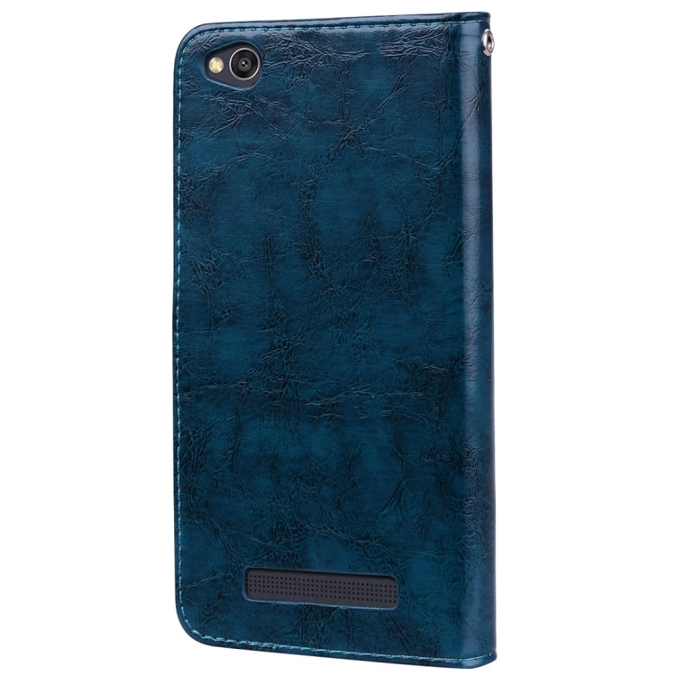 For Xiaomi Redmi 4A Business Style Oil Wax Texture Horizontal Flip Leather Case with Holder & Card Slots & Wallet & Lanyard