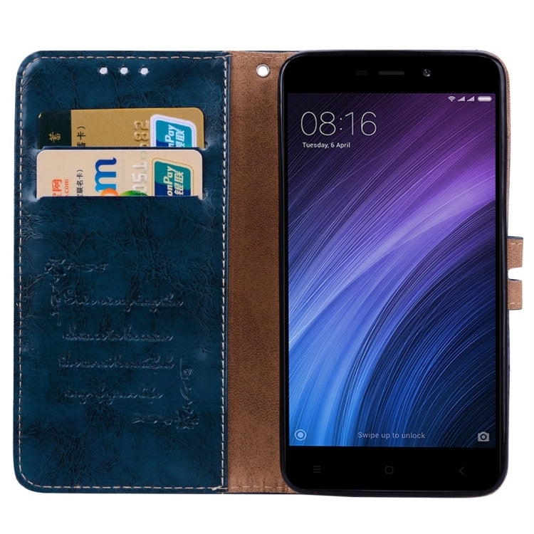 For Xiaomi Redmi 4A Business Style Oil Wax Texture Horizontal Flip Leather Case with Holder & Card Slots & Wallet & Lanyard