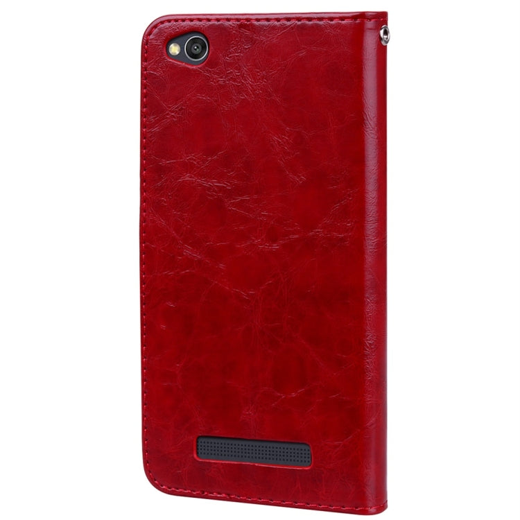 For Xiaomi Redmi 4A Business Style Oil Wax Texture Horizontal Flip Leather Case with Holder & Card Slots & Wallet & Lanyard