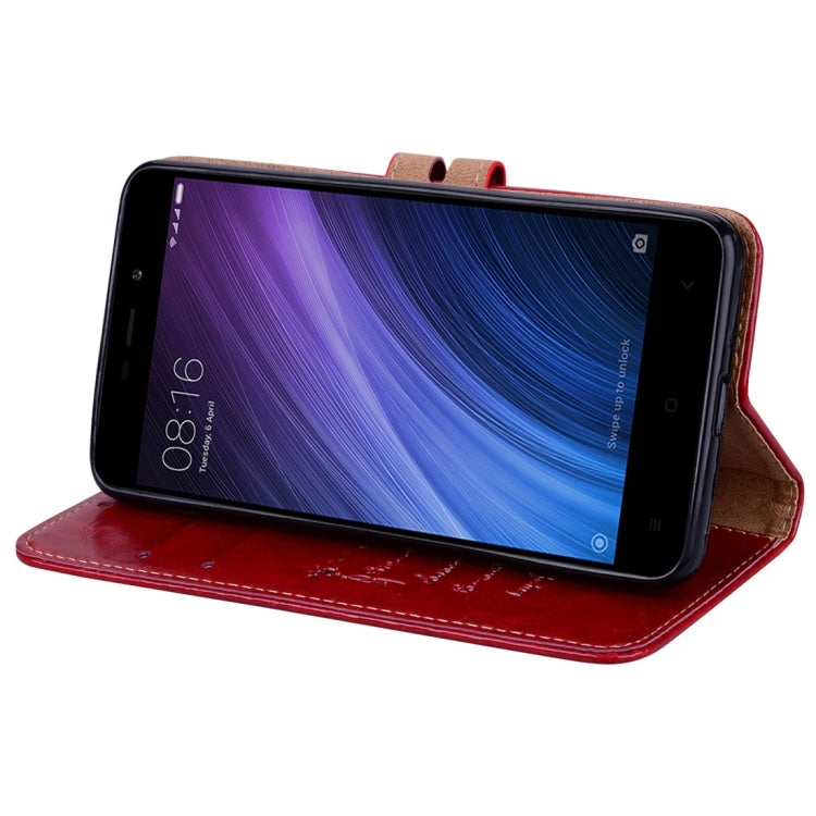 For Xiaomi Redmi 4A Business Style Oil Wax Texture Horizontal Flip Leather Case with Holder & Card Slots & Wallet & Lanyard