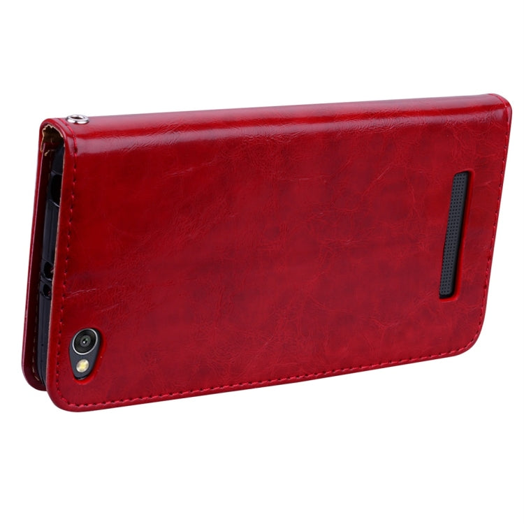 For Xiaomi Redmi 4A Business Style Oil Wax Texture Horizontal Flip Leather Case with Holder & Card Slots & Wallet & Lanyard