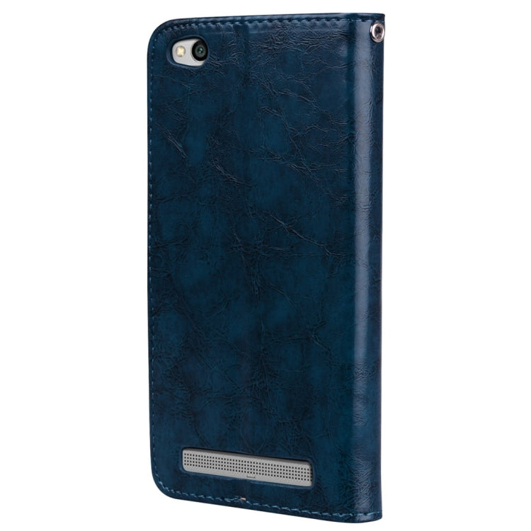 For Xiaomi Redmi 5A Business Style Oil Wax Texture Horizontal Flip Leather Case with Holder & Card Slots & Wallet & Lanyard