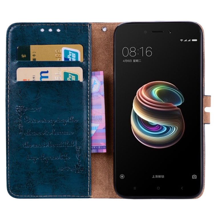 For Xiaomi Redmi 5A Business Style Oil Wax Texture Horizontal Flip Leather Case with Holder & Card Slots & Wallet & Lanyard