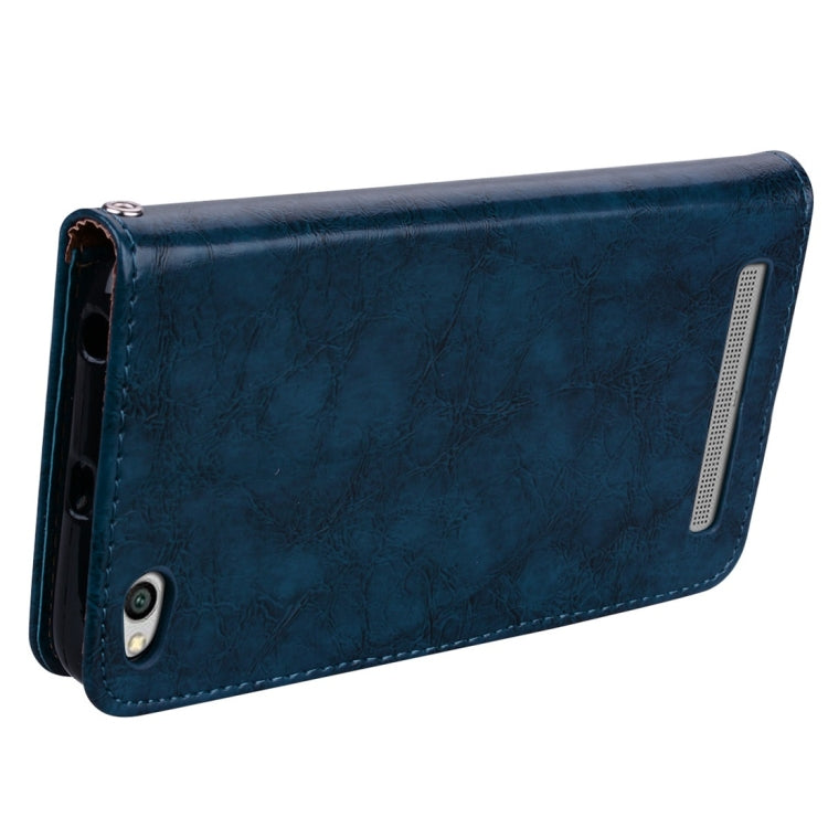 For Xiaomi Redmi 5A Business Style Oil Wax Texture Horizontal Flip Leather Case with Holder & Card Slots & Wallet & Lanyard