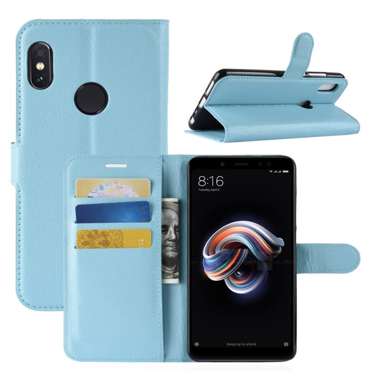 For Xiaomi Redmi Note 5 Pro Litchi Texture Horizontal Flip Protective Leather Case with Holder & Card Slots & Wallet