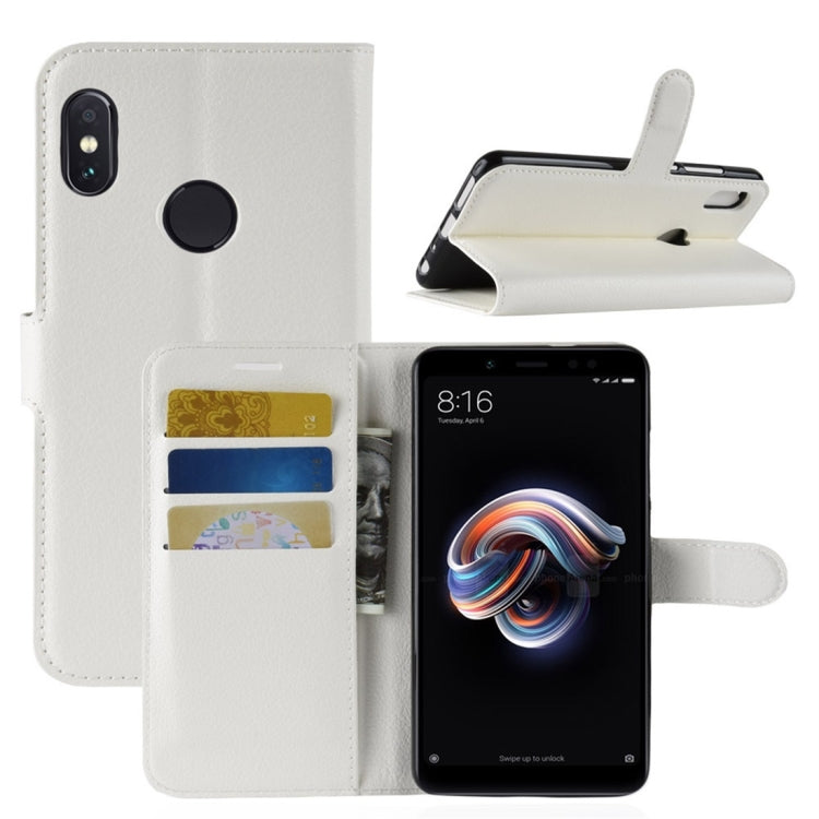 For Xiaomi Redmi Note 5 Pro Litchi Texture Horizontal Flip Protective Leather Case with Holder & Card Slots & Wallet