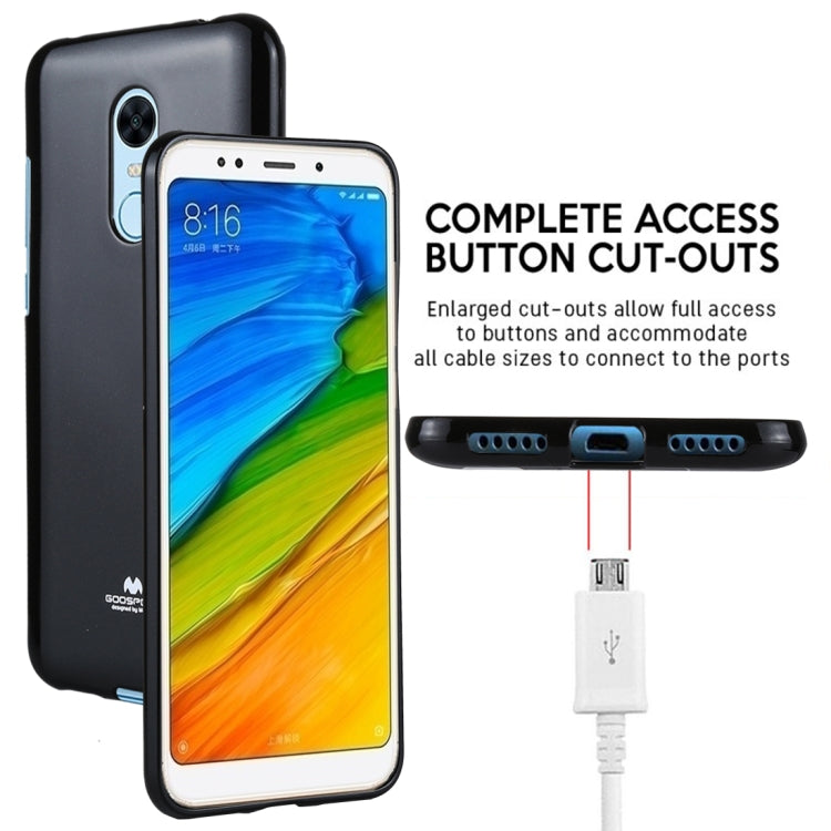 GOOSPERY PEARL JELLY Series for Xiaomi Redmi 5 Plus TPU Full Coverage Protective Back Cover Case