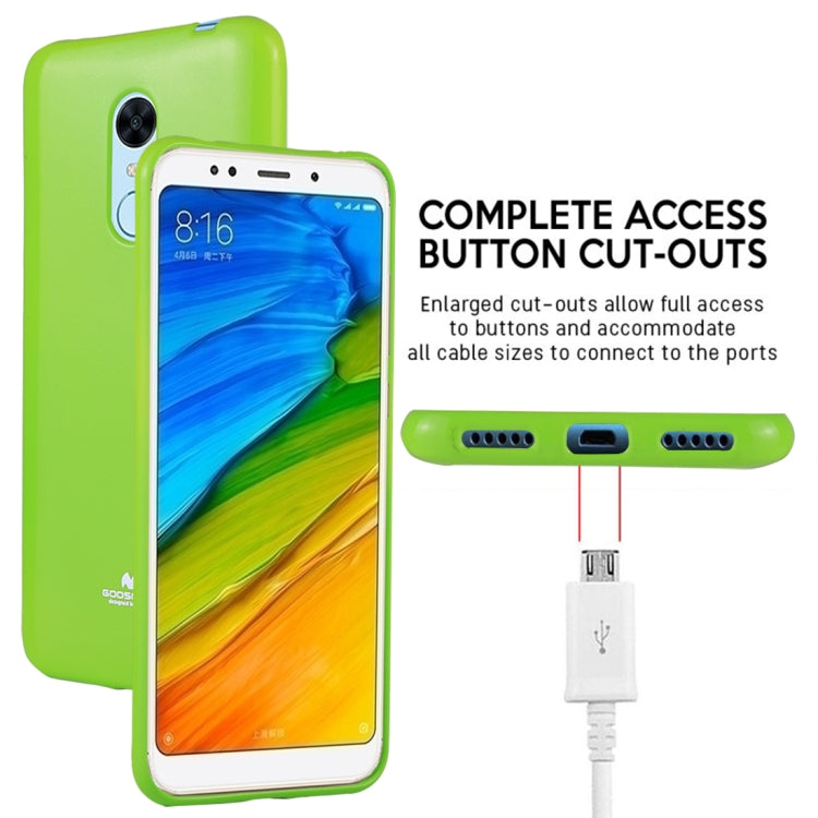 GOOSPERY PEARL JELLY Series for Xiaomi Redmi 5 Plus TPU Full Coverage Protective Back Cover Case