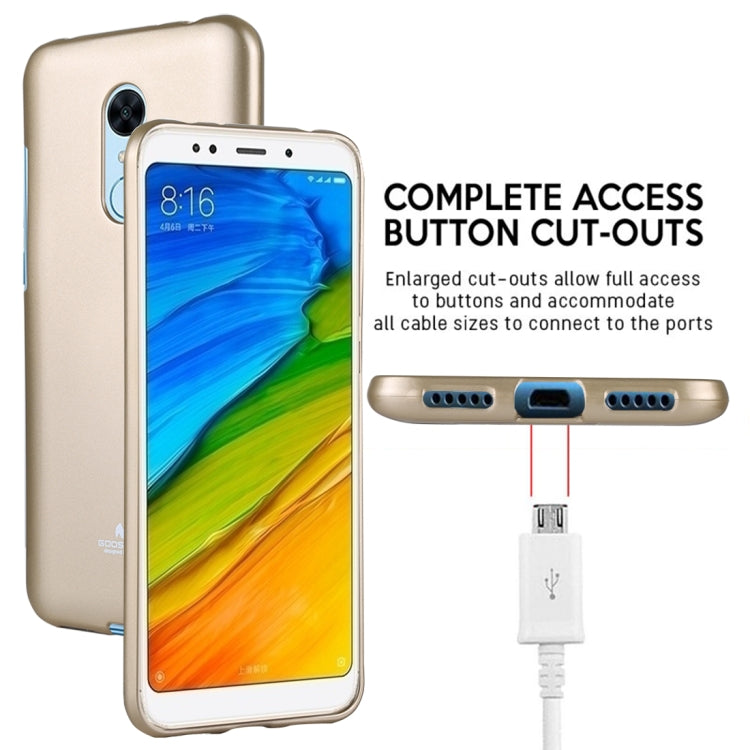 GOOSPERY PEARL JELLY Series for Xiaomi Redmi 5 Plus TPU Full Coverage Protective Back Cover Case