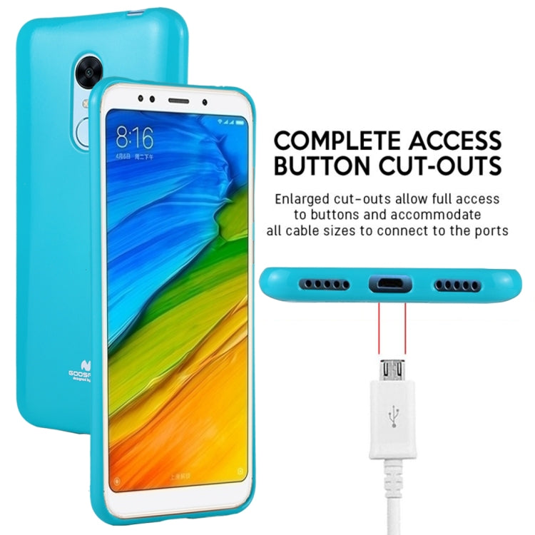 GOOSPERY PEARL JELLY Series for Xiaomi Redmi 5 Plus TPU Full Coverage Protective Back Cover Case