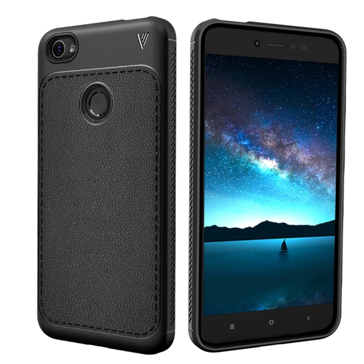 Lenuo Leshen Series for Xiaomi Redmi Note 5A TPU Litchi Texture Dropproof Protective Back Cover Case